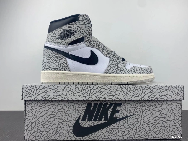 1st Kicks Shoes White Jordan OG 1 DZ5485-052 Air Cement High 0717